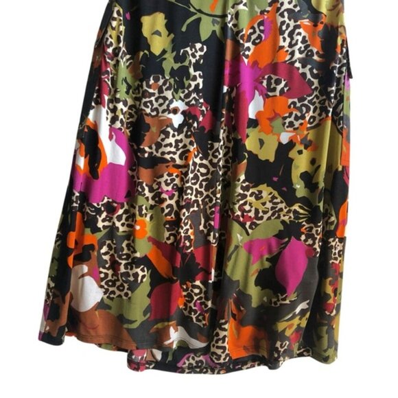 Max Mara Floral Jersey Dress Multicolor Wrap Style Small - Picture 9 of 14